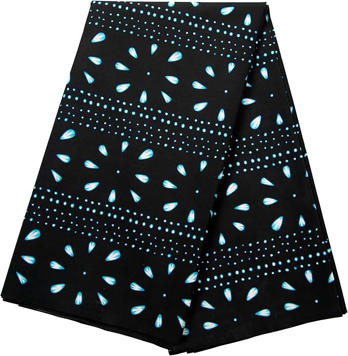 African Fabric 6 Yards Polyester Ankara Print Fabric for Sewing DIY Craft Projects Party Clothing M1