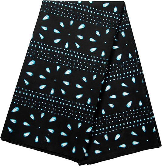 African Fabric 6 Yards Polyester Ankara Print Fabric for Sewing DIY Craft Projects Party Clothing M1