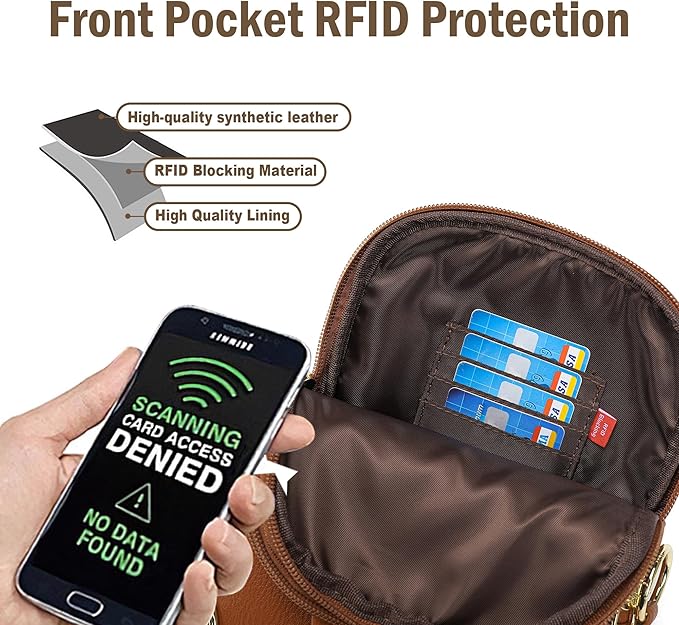 INICAT Travel Small Sling Bag Leather Crossbody Bags for Women Fanny Packs Cross Body Bag for Woman Cross Body Purses