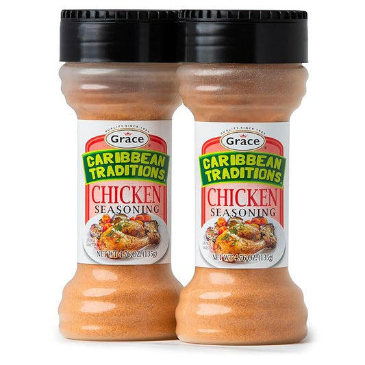 Grace Caribbean Traditions Chicken Seasoning - 2 Pack - Jamaican Chicken Seasoning for Cooking