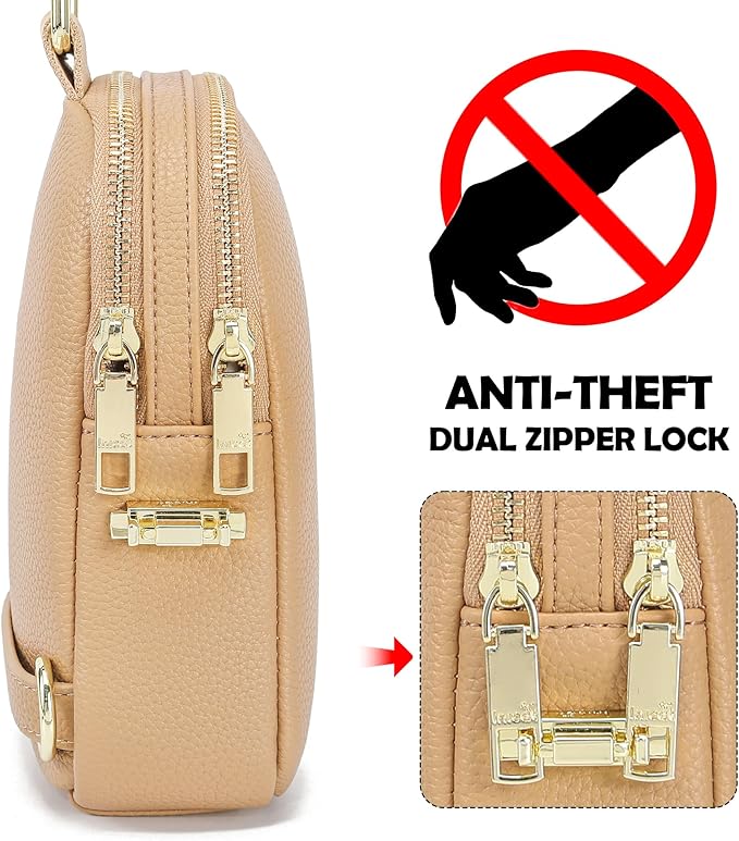 INICAT Travel Small Sling Bag Leather Crossbody Bags for Women Fanny Packs Cross Body Bag for Woman Cross Body Purses