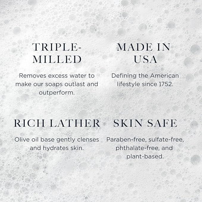 Caswell-Massey Honeysuckle Natural Bar Soap for Women, Moisturizing Body Soap Bar for All Skin Types, Made with Essential Oils & Plant-Based Formula for Soft Skin, 3.5 oz