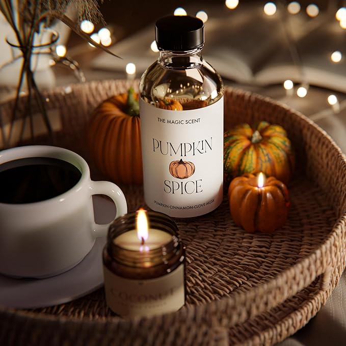 Pumpkin Spice Aroma Oil - Diffuser Oil Scent - Cold-Air & Ultrasonic Diffuser Oil - Pumpkin Essential Oil - Essential Oils for Diffusers Aromatherapy - 8.5 fl oz, 250 mL