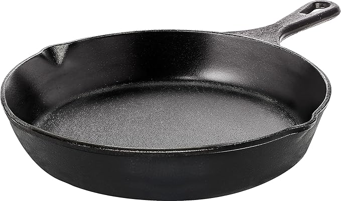 Utopia Kitchen Cast Iron Frying Pan 6.5 Inch, Cast Iron Chefs Pan, Pre Seasoned Skillet, Safe Grill Cookware for Indoor & Outdoor Use, Black