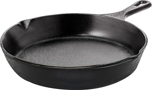 Utopia Kitchen Cast Iron Frying Pan 6.5 Inch, Cast Iron Chefs Pan, Pre Seasoned Skillet, Safe Grill Cookware for Indoor & Outdoor Use, Black