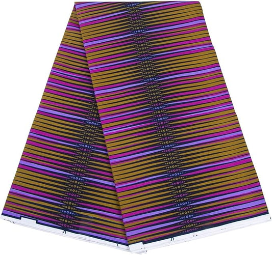 African Fabric 6 Yards Polyester Ankara Print Fabric for Sewing DIY Craft Projects Party Clothing M9