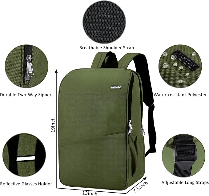 MAXTOP Deep Storage Laptop Backpack with USB Charging Port[Water Resistant] College School Computer Bookbag Fits 17 Inch Laptop