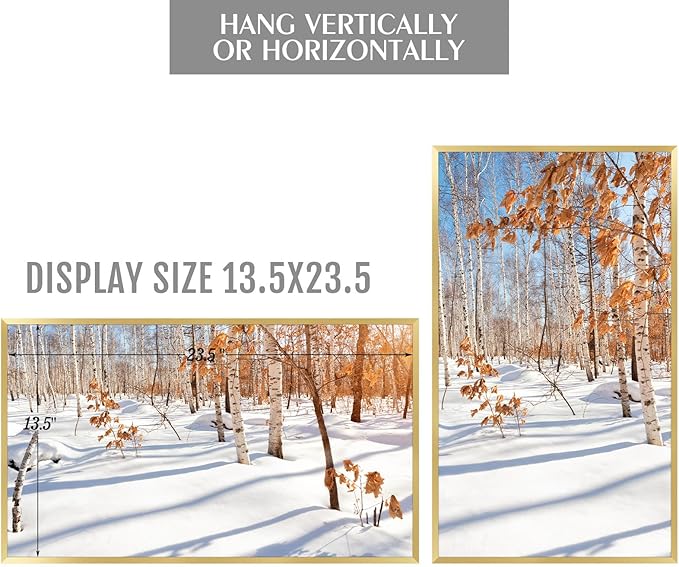 Golden State Art, 14x24 Aluminum Picture Frame, Gold Metal Thin Poster Frames for 14 x 24 inch Photo, Acrylic Front, Wall Hook for Horizontal or Vertical Display, 3 Pack