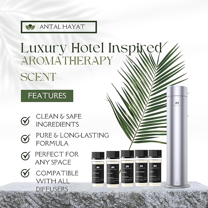 Essential Oil Aromatherapy Inspired by Luxury Hotels - Home Luxury Scent - Antal Hayat Diffuser Oil Scent - Diffuser Oil Blends for Aromatherapy (1.67 Fl Oz, Ritz Carlton)