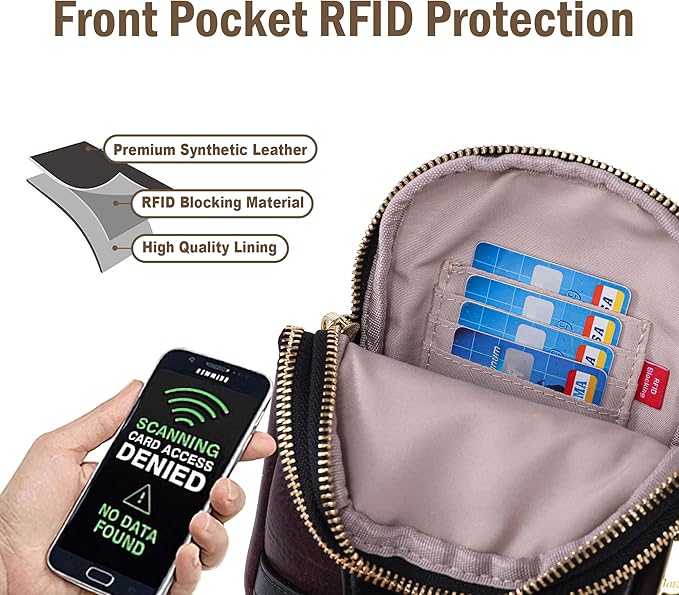 INICAT Travel Small Sling Bag Leather Crossbody Bags for Women Fanny Packs Cross Body Bag for Woman Cross Body Purses