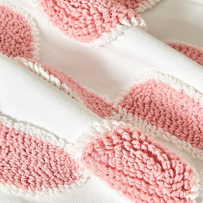 lifein 18x18 Pillow Covers-Throw Pillow Cover,Tufted Boho Jacquard Pillow Covers,Farmhouse Decorative Pillow Cover,Pillow Cases for Gift,Couch,Sofa,Bed,Chair,Living Room,Home Decor(18x18inch)