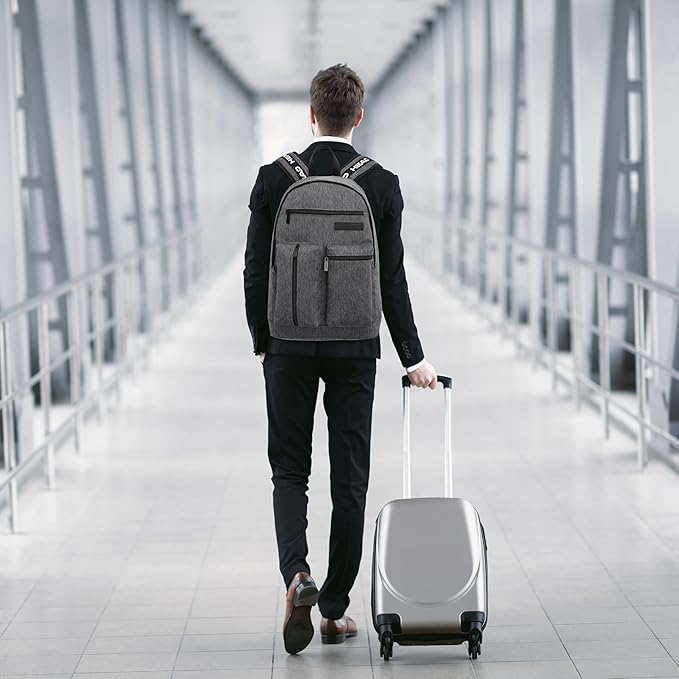 HEAD 30L Laptop Backpack for Men, Lightweight Work Backpacks Fits 15.6 inch Notebook, Waterproof Casual Daypack for Business/College/Travel/Daily, Gray