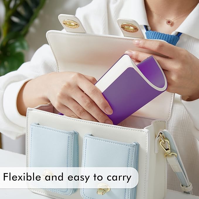 16 Pack Soft Cover Journal Bulk, Feela Lined Notebooks College Ruled for Work for Women Girl Writing, Blank Travel Journal Note Taking Notebook School Business Supplies, 8.2” x 5.5”, A5, Dark Purple