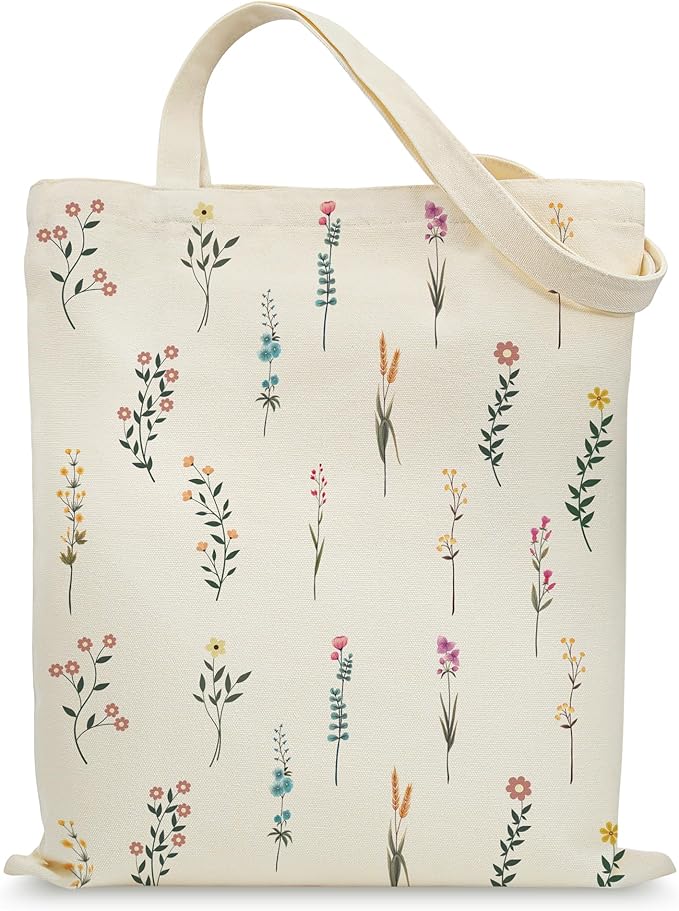 Tote Bag for Women, Canvas Tote Bag with Pockets,Canvas Shopping Bags,Reusable Grocery Bags