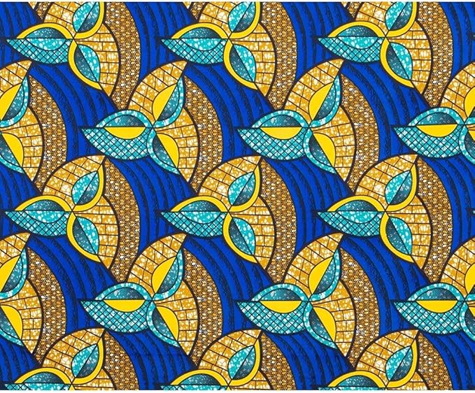African Fabric 6 Yard Printed Wax Cloth African Ankara Fabric for Party Dress A66