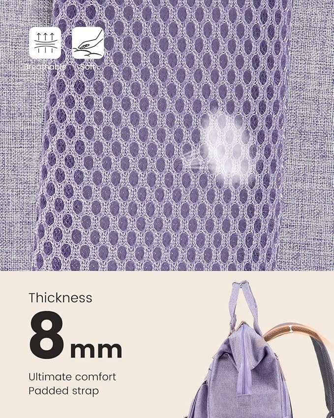 LOVEVOOK 17 Inch Backpack for Women, Laptop Bag Teacher Nurse Work Bags, Large Travel Backpack Business Computer Laptop Bag, College Backpack Stylish Daypack, Light Purple