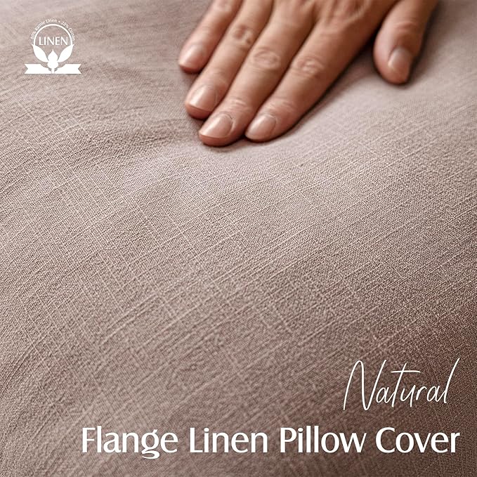 Foindtower Pack of 2, Decorative Linen Soild Throw Pillow Covers Accent Lumbar Cushion Case Farmhouse Pillowcase for Chair Couch Sofa Bedroom Living Room Home Decor 12 x 20 Inch Dusty Pink