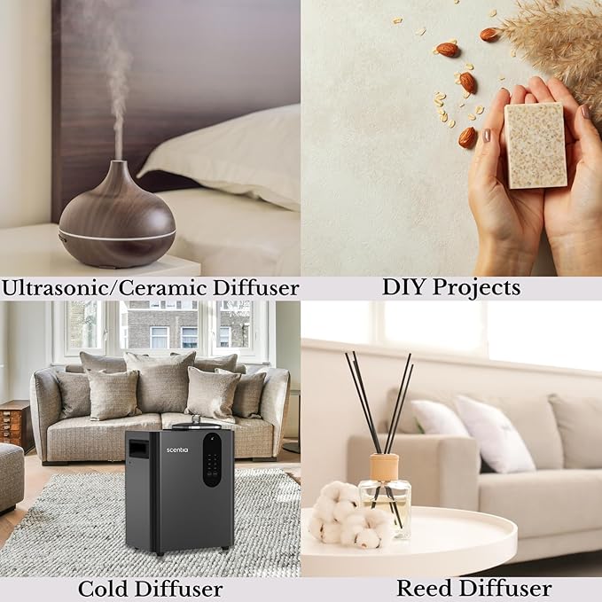 Hotel Diffuser Oil Inspired by The Ritz Carlton Hotel Scent - 500 ml 16.9 fl oz - Fragrance Oil Blend Botanical Jasmine & Marine Notes for Aromatherapy Diffusers - Escapade, Mothers Day Gift