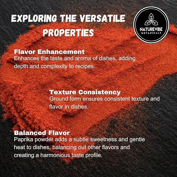 Paprika Powder 2lb by Naturevibe Botanicals | Red Paprika Ground Seasoning | Great for Garnishing (32 Ounces)