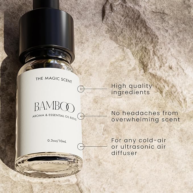 Bamboo Diffuser Oil - Cold-Air & Ultrasonic Scented Oils for Diffuser Inspired by The Four Seasons, Bora Bora - Essential Oils for Diffusers Aromatherapy (10 ml)