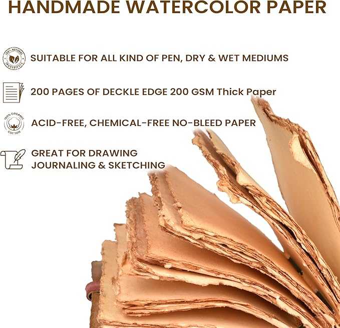 LEATHER VILLAGE Leather Bound Floral Embossed Journal for Women & Men - 200 Pages, 8”X6”(A5), Cappuccino - Book of Shadows, Vintage Blank Paper Travel Diary, Notebook for Writing, Drawing, Sketchbook