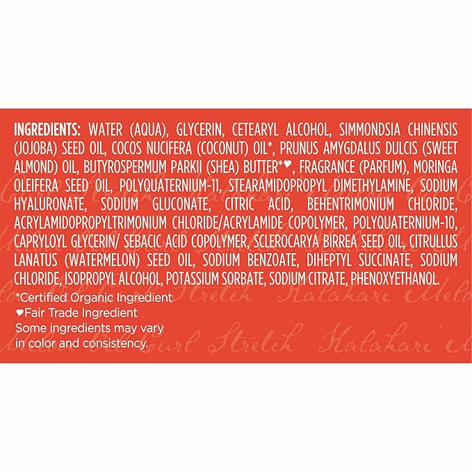 SheaMoisture Curl Stretch Multi-tasking Volume Cream Kalahari Melon Oil and a Tropical Vacation Scent With Hydrating Hyaluronic Serum, Defines Type 4 Curls For Days 11 Fl Oz