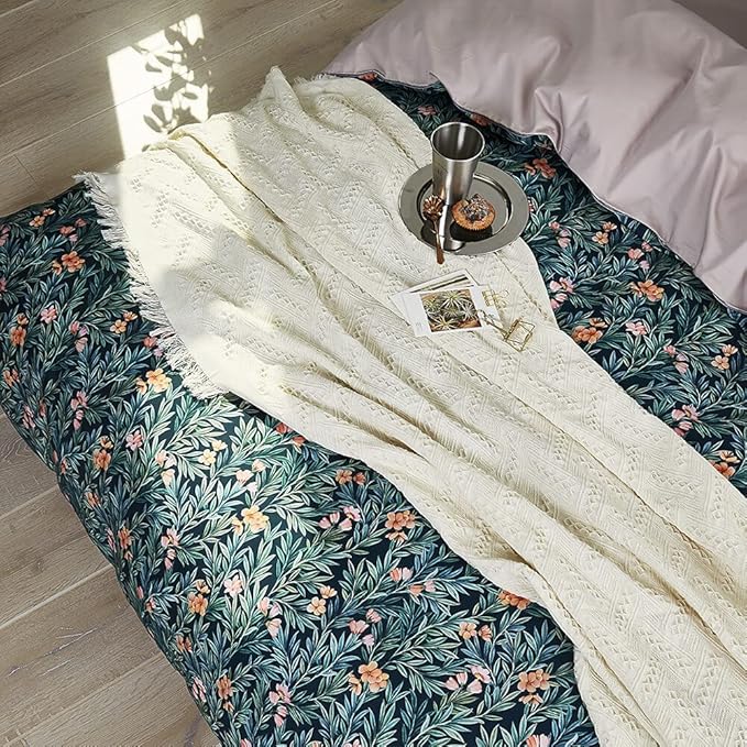 Duvet Cover King Size Set Boho Floral Pattern Vintage Soft Bedding Leaf Print Paisley Duvet Cover with Pillowcases