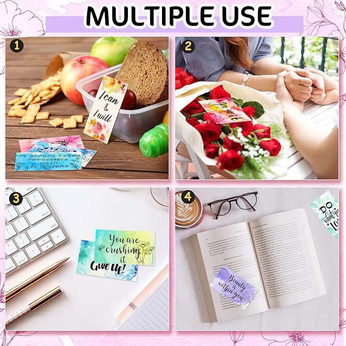 Outus 120 Pcs Motivational Encouragement Quote Cards Inspirational Kindness Appreciation Gratitude Business Cards Encouragement Mini Note Cards, 30 Styles, 3.5 x 2 Inch(Positive Style)