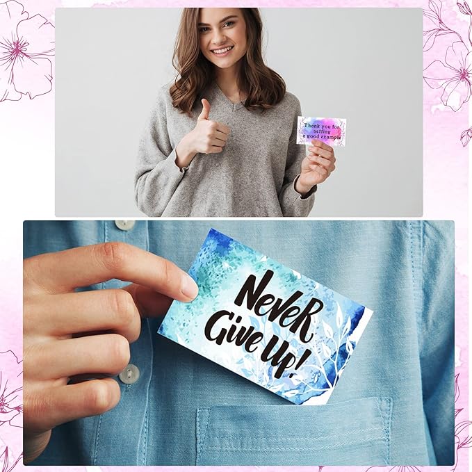 Outus 120 Pcs Motivational Encouragement Quote Cards Inspirational Kindness Appreciation Gratitude Business Cards Encouragement Mini Note Cards, 30 Styles, 3.5 x 2 Inch(Positive Style)