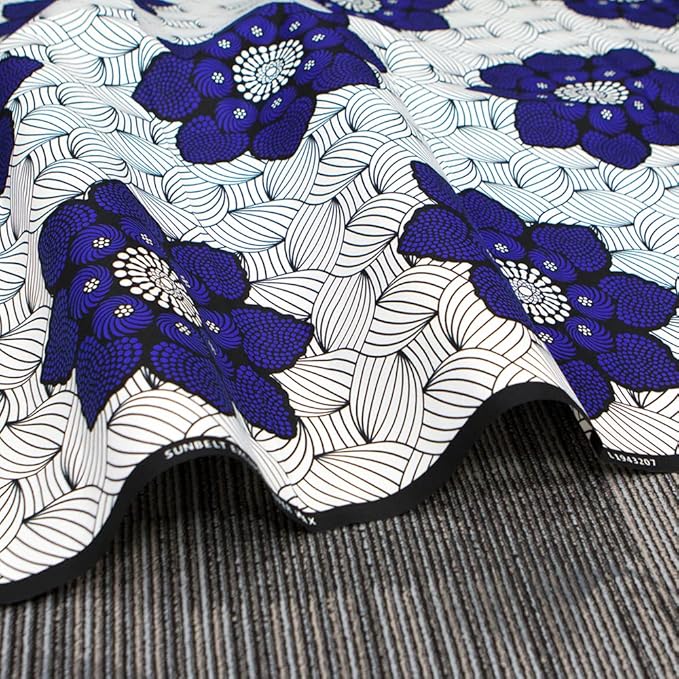 African Fabric Kente Cloth by The Yard 6 Yards Polyester African American Ankara Print Wax Fabric A04