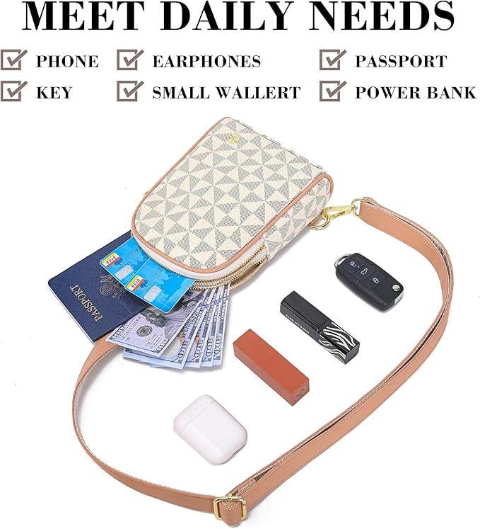 INICAT Travel Small Sling Bag Leather Crossbody Bags for Women Fanny Packs Cross Body Bag for Woman Cross Body Purses