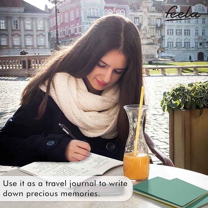 36 Pack Soft Cover Journal Bulk, Feela Lined Blank Travel Journal for Women Men Writing, Notebooks College Ruled for Work, Note Taking Notebook School Business Supplies, 8.2” x 5.5”, A5, Dark Green