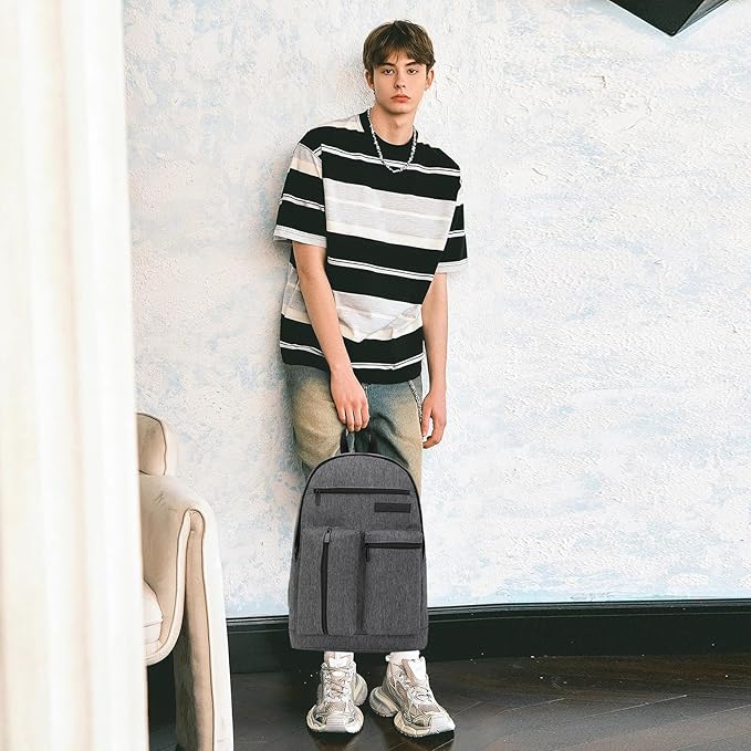 HEAD 30L Laptop Backpack for Men, Lightweight Work Backpacks Fits 15.6 inch Notebook, Waterproof Casual Daypack for Business/College/Travel/Daily, Gray