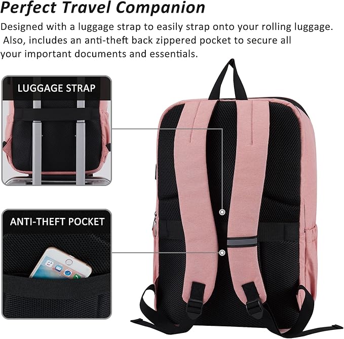 MAXTOP Laptop Backpack Bookbag Backpack with USB Charging Port Anti-Theft[Water Resistant] Work College Business Travel Computer Backpack for Men Women Fits up to 17" Notebook