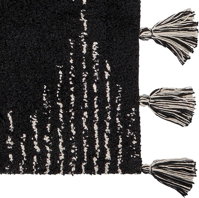 SKL Home Geo Rug for Bath/Kitchen/Bar & Gift, Charcoal