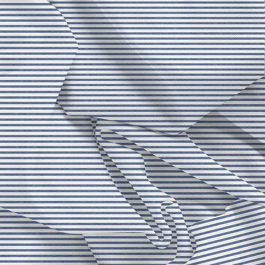 Duvet Cover Full Size Set - Extra Soft Full Size Duvet Cover 80 x 90 with 2 Pillow Shams - Hotel Luxury Easy Care and Fade Free w/Zipper Closures & Ties - Comfy Breathable Bedding Set (Blue Stripes)