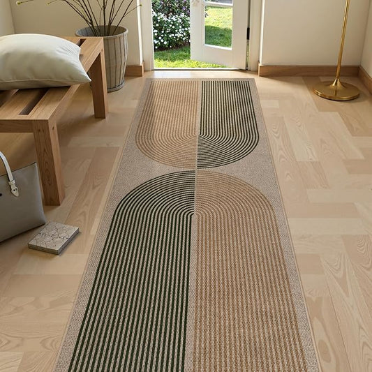 Lahome Modern Rainbow Easy Jute Rug, 2x8 Hallway Runner Washable Rugs for Entryway Farmhouse Kitchen Rug, Non Slip Indoor Outdoor Carpet Contemporary Throw Door Mat for Bedroom Porch