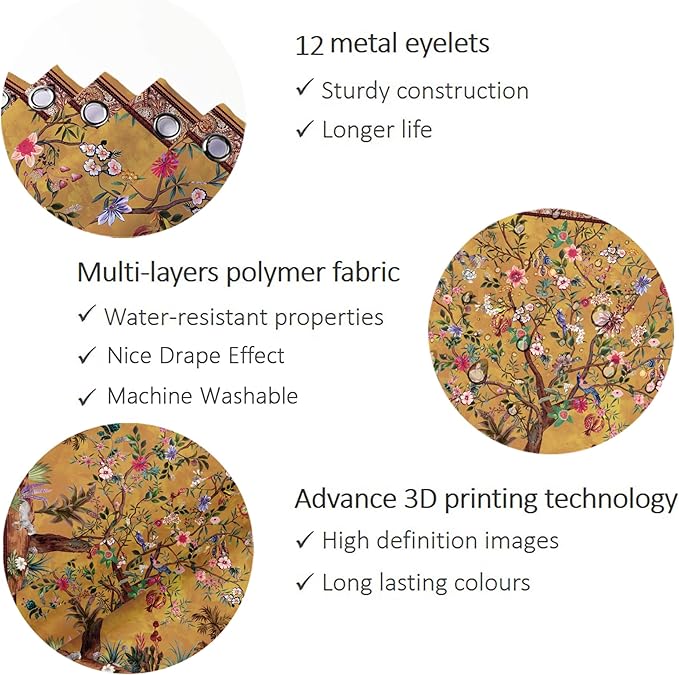 Bohemian Bathroom Curtain Colorful Boho Floral Print Beautiful Bright Polyester Fabric Cloth Shower Curtain for Bathroom Decoration, 72"x72"