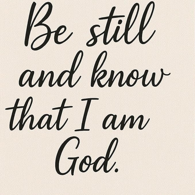 DoawBang “Be Still and Know” Psalm 46:10 Canvas Wall Art – 12x16 Inch Minimalist Bible Verse Scripture Print – Christian Decor for Prayer Room, Bedroom, Living Room or Office