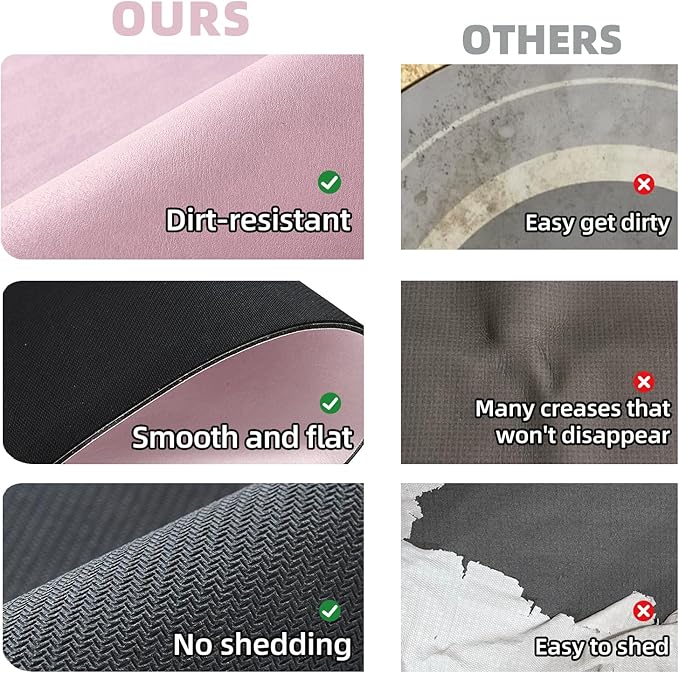 Pink Bath Mat, Bathroom Rugs Non Slip Washable Thin Absorbent Quick Dry Bath Mat Fits Under Door Bathroom Floor Mat Perfect for Bath, Shower, or Sink 36"x48" Pink