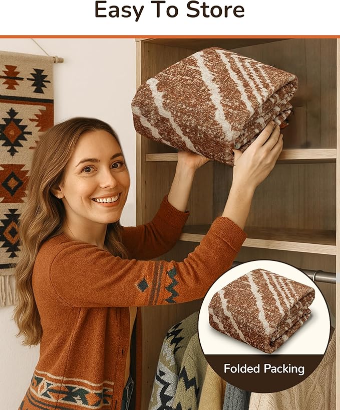 Area Rug 10x14 Rug Machine Washable Non-Slip Low Pile Print Pattern Western Rug for Living Room Bedroom Entryway Tribal Series -Yellowbrown/Cream