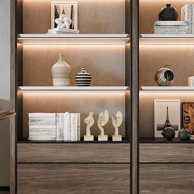 3 Pcs Thinker Statue,Modern Home Resin Sculptures,Collectible Figurines for Home Office Bookshelf Desktop Decor(Sandstone)