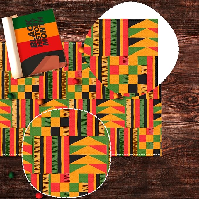 Nepnuser African Print Table Runner 90 Inches Long Afro African American Tribal National Holiday Party Decoration Home Kitchen Dining Room Decor