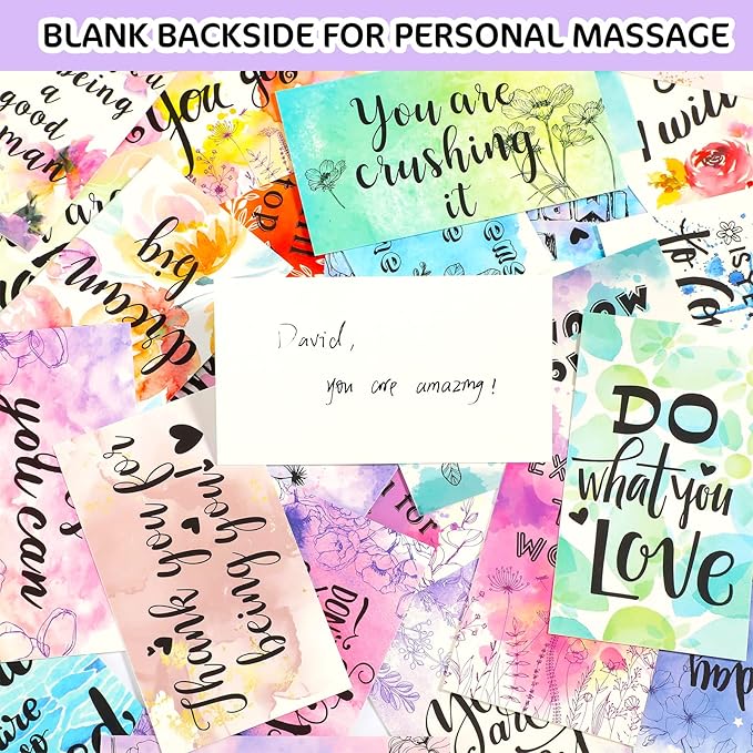 Outus 120 Pcs Motivational Encouragement Quote Cards Inspirational Kindness Appreciation Gratitude Business Cards Encouragement Mini Note Cards, 30 Styles, 3.5 x 2 Inch(Positive Style)