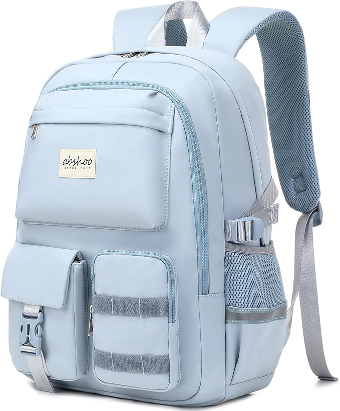 abshoo Big Student Laptop Backpack For College Women Middle High School Teen Girls Bookbag Travel Daypack (LightsteelBlue)