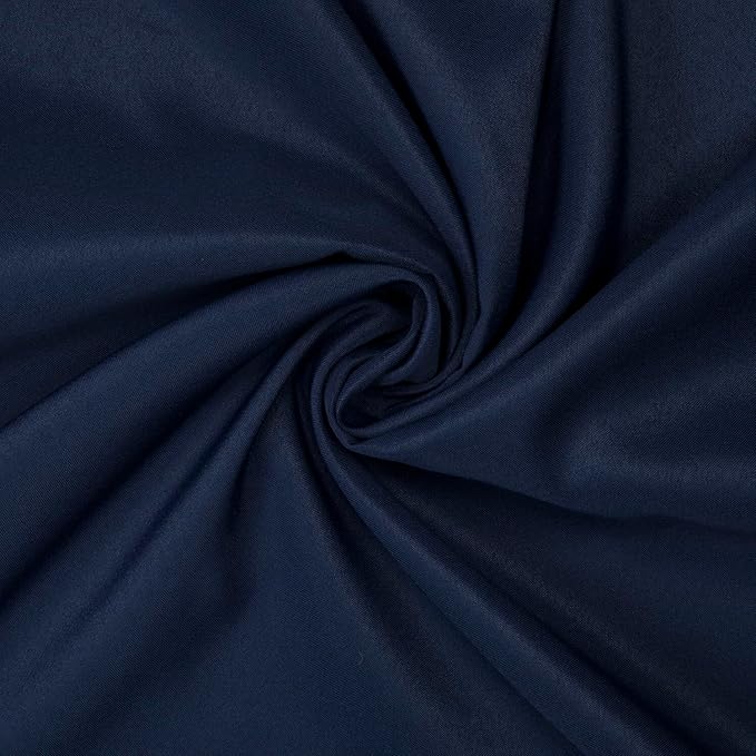 Gee Di Moda Rectangle Tablecloth - 70 x 120 Inch Navy Blue - Heavy Duty Washable Polyester - For 6 or 8 Foot Rectangular Table