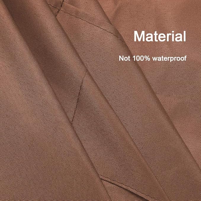 Total 6PCS Brown Bib Apron Adult with 2 Pockets for Women Men Chef Cooking Kitchen (6, Brown)