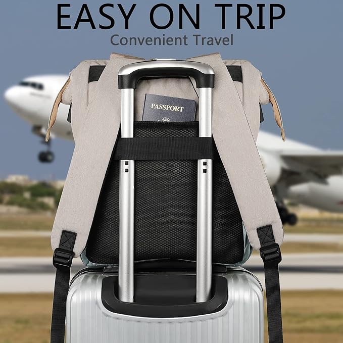 FALANKO Laptop Backpack for Women,15.6 inch Computer Backpack for Work School Nurse Teacher,with Laptop Compartment,USB Charging Port,Large Wide Open,Travel BackpackTravel School Outdoor Activities