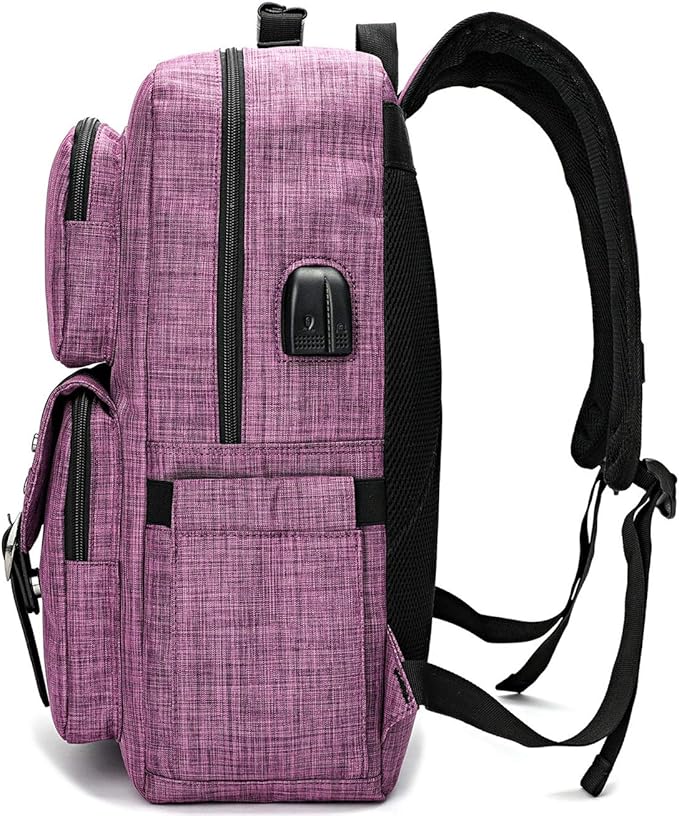 HFSX Laptop Backpack Women Men College Backpacks Bookbag Vintage Backpack Book Bag Fashion Back Pack Anti Theft Travel Backpacks with Charging Port fit 15.6 Inch Laptop