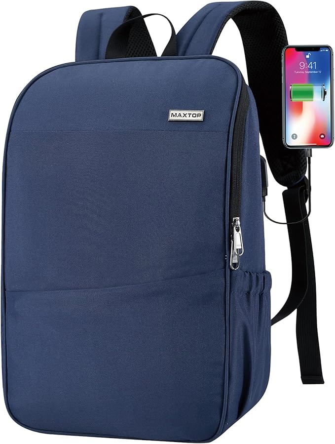 MAXTOP Laptop Backpack Bookbag Backpack with USB Charging Port Anti-Theft[Water Resistant] Work College Business Travel Computer Backpack for Men Women Fits up to 16" Notebook